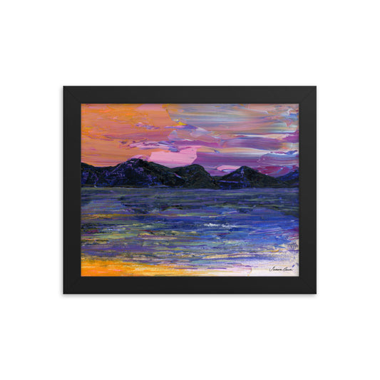 Purple Mountains - Framed 8x10 Paper Print