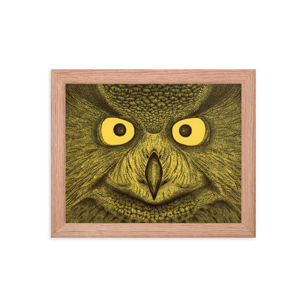 Stippled Yellow Eyes - Framed Print
