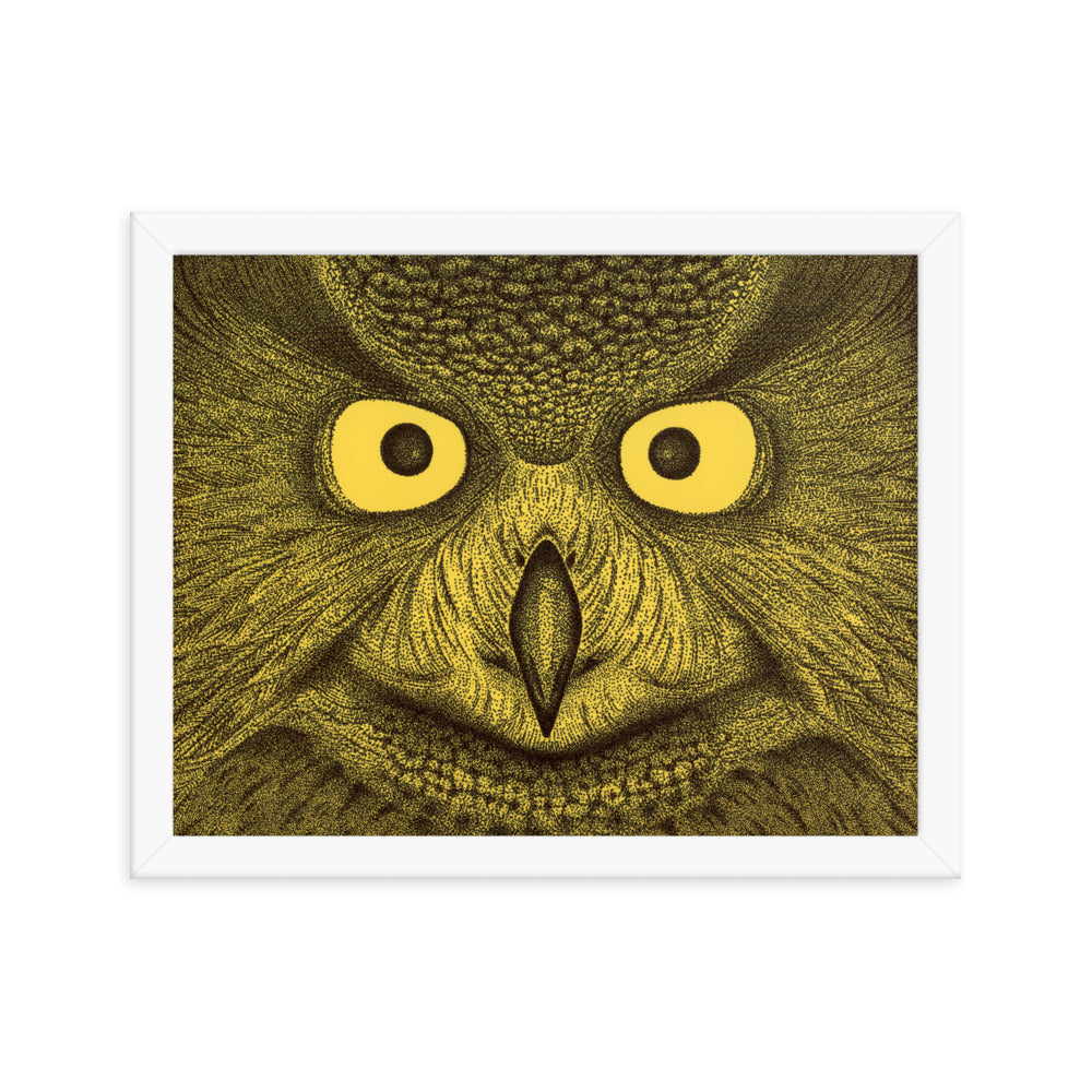 Stippled Yellow Eyes - Framed Print