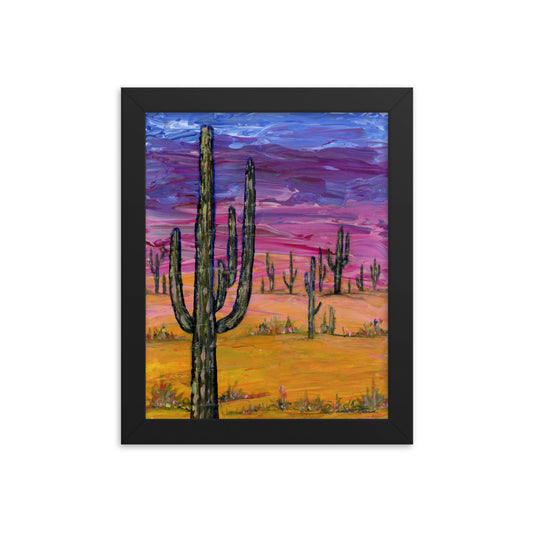 Saguaros & Sunsets - Framed 8x10 Print