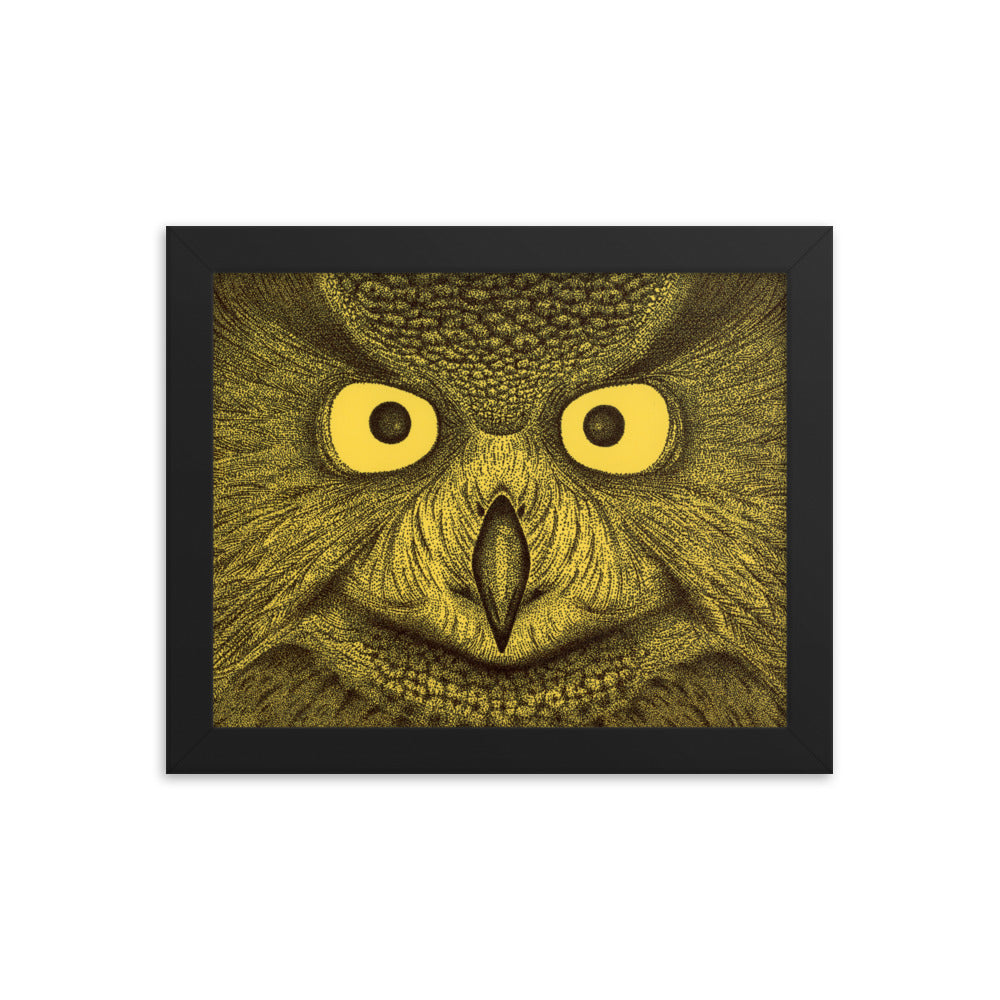 Stippled Yellow Eyes - Framed Print