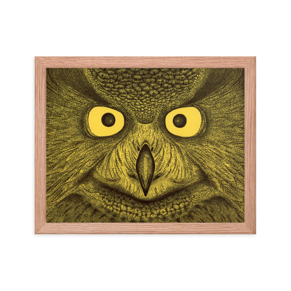 Stippled Yellow Eyes - Framed Print