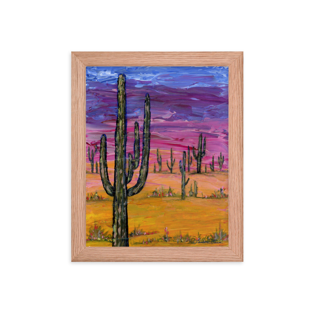 Saguaros & Sunsets - Framed 8x10 Print