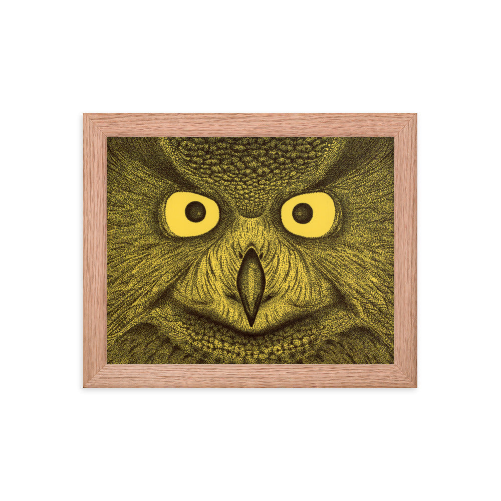 Stippled Yellow Eyes - Framed Print