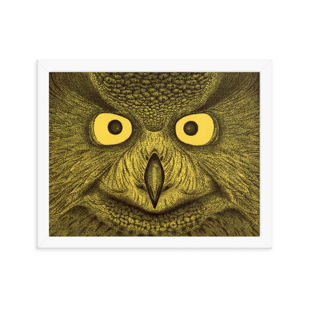 Stippled Yellow Eyes - Framed Print