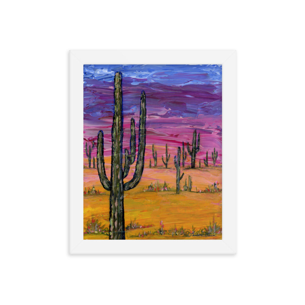 Saguaros & Sunsets - Framed 8x10 Print