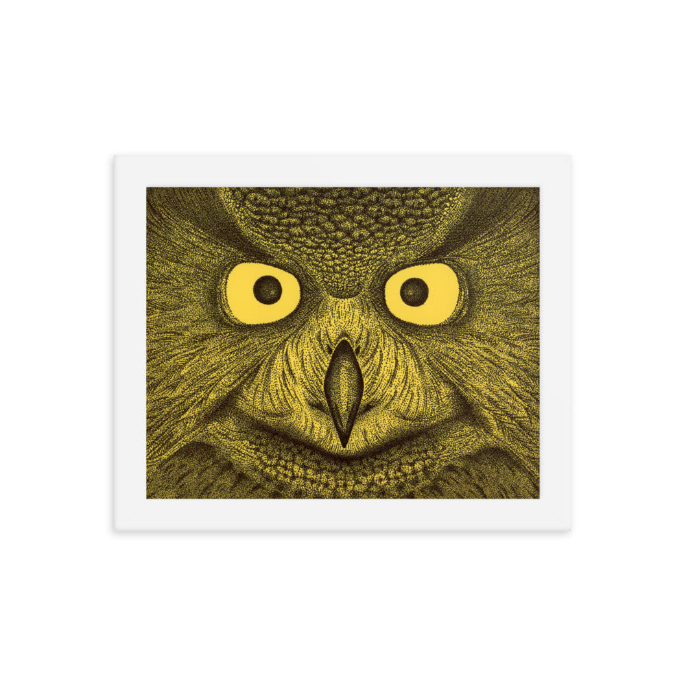 Stippled Yellow Eyes - Framed Print